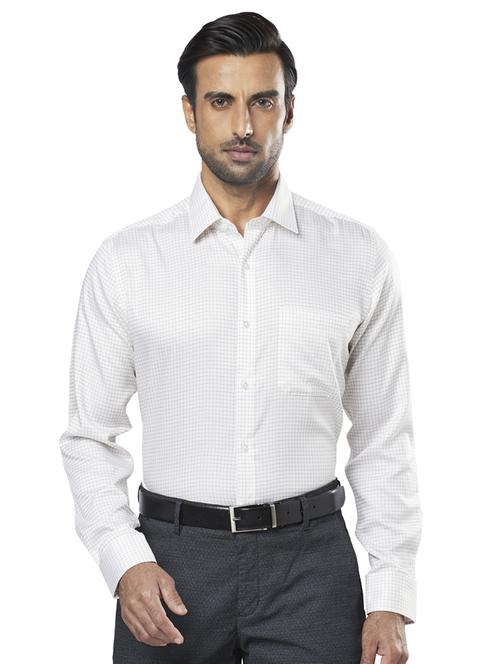 white checkered formal shirt - 17766719 - Standard Image - 1