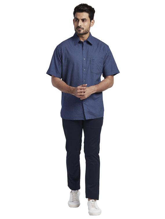 blue printed casual shirt - 17766725 - Zoom Image - 4