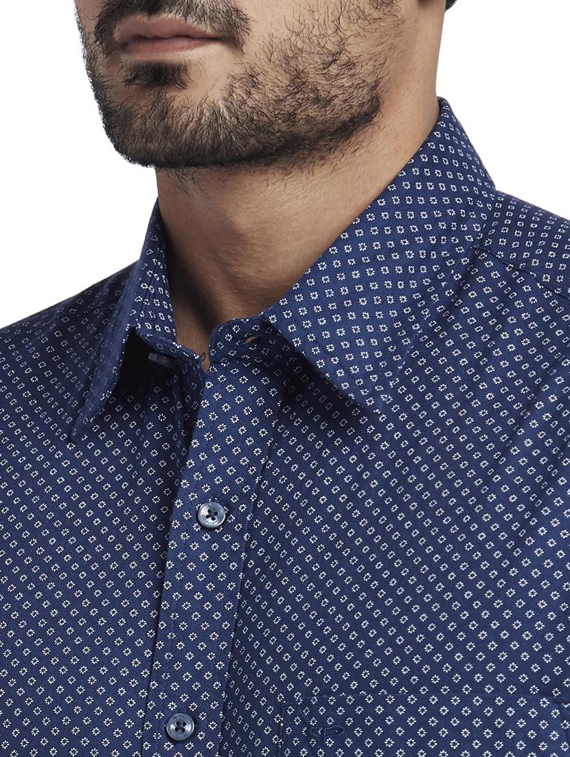 blue printed casual shirt - 17766725 - Zoom Image - 5