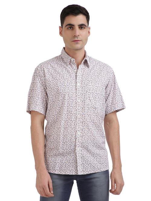 white printed casual shirt - 17766728 - Standard Image - 1