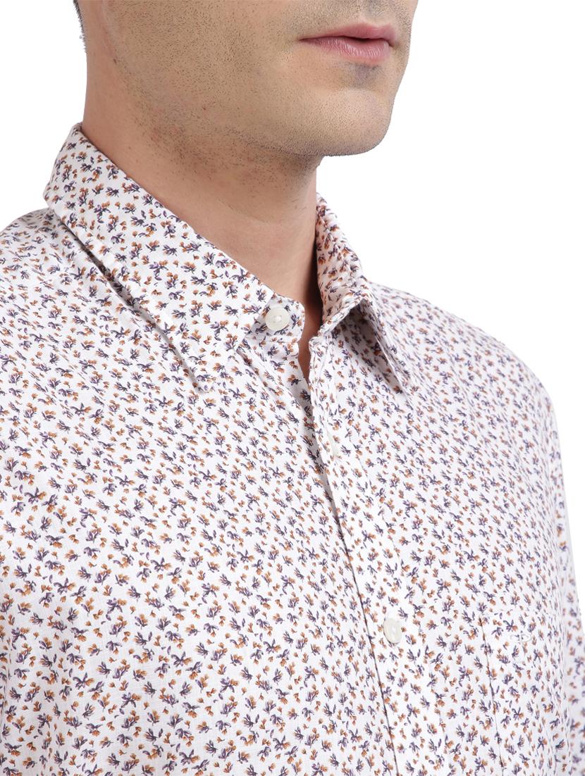 white printed casual shirt - 17766728 - Zoom Image - 5