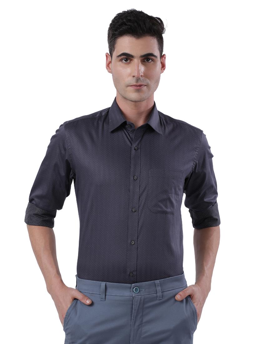 grey printed formal shirt - 17766731 - Zoom Image - 1