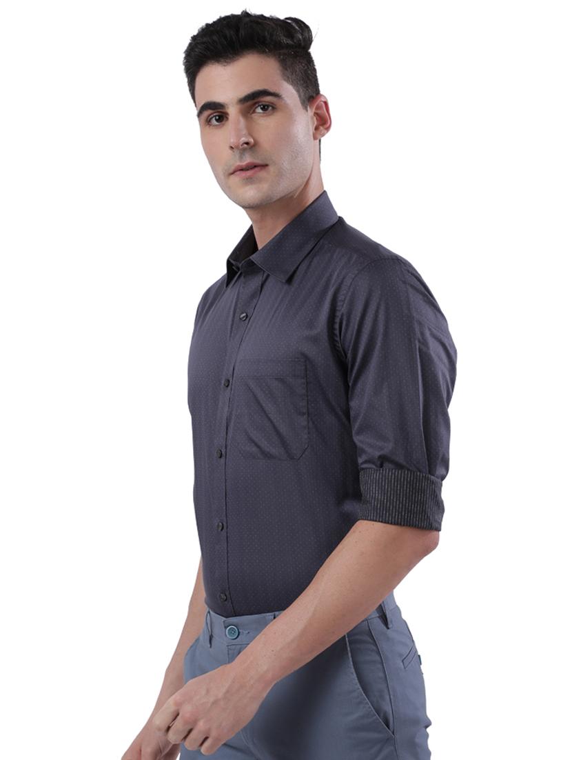 grey printed formal shirt - 17766731 - Zoom Image - 2