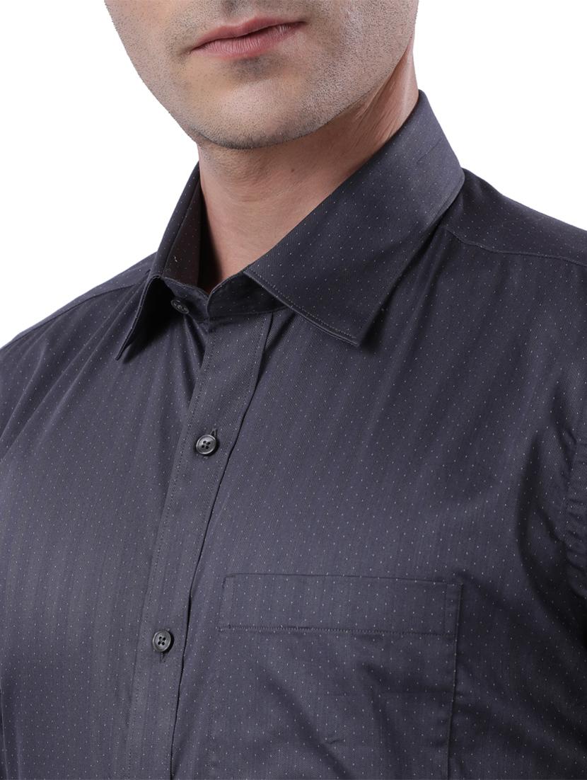 grey printed formal shirt - 17766731 - Zoom Image - 5