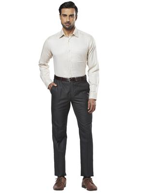 beige self design formal shirt - 17766740 - Standard Image - 4