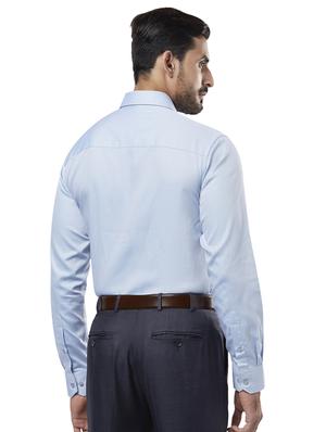 blue self design formal shirt - 17766741 - Standard Image - 3