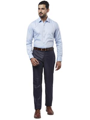 blue self design formal shirt - 17766741 - Standard Image - 4