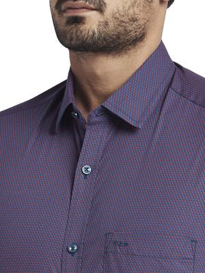 blue printed casual shirt - 17766751 - Standard Image - 5