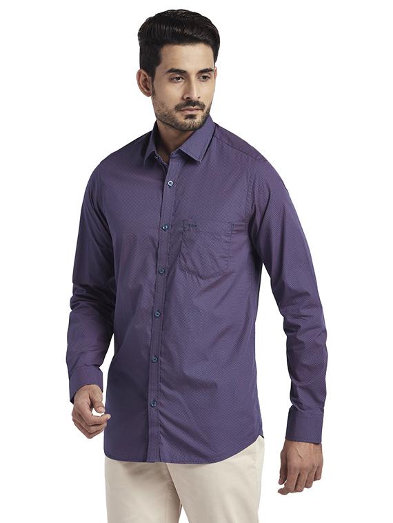 blue printed casual shirt - 17766751 - Zoom Image - 2