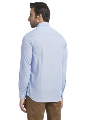 blue printed casual shirt - 17766761 - Standard Image - 3