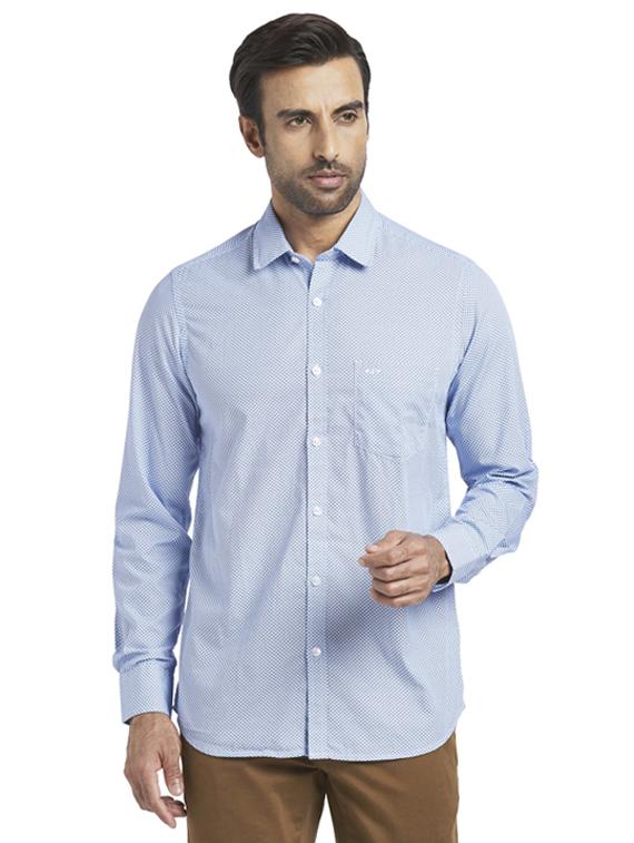 blue printed casual shirt - 17766761 - Zoom Image - 1