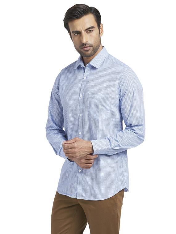 blue printed casual shirt - 17766761 - Zoom Image - 2