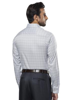grey checkered formal shirt - 17766764 - Standard Image - 3