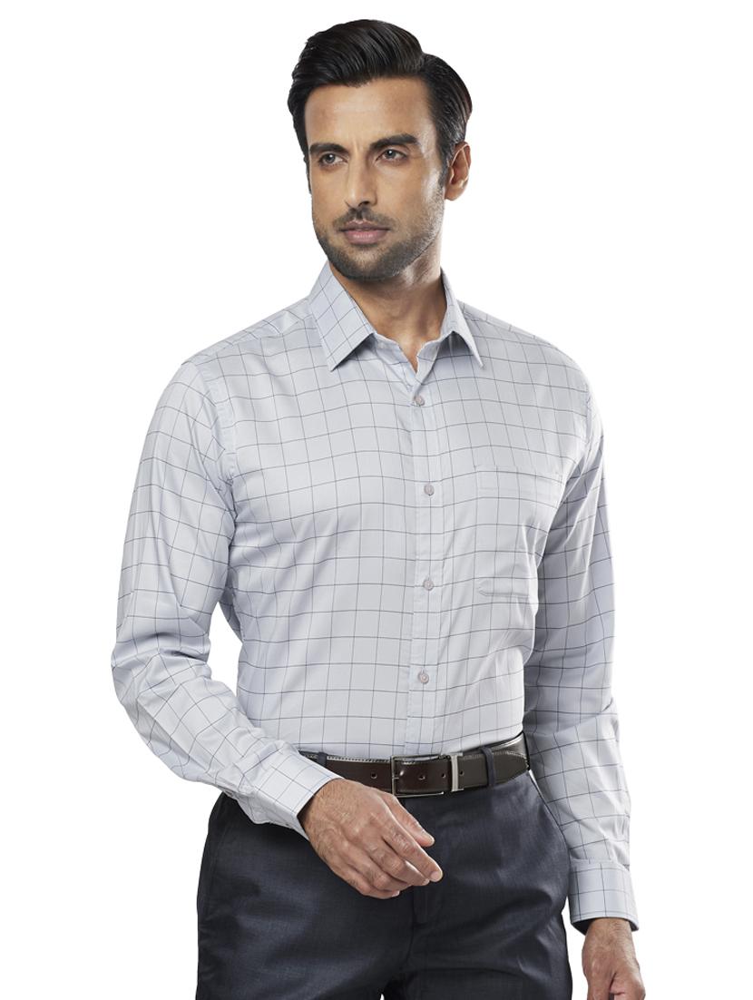 grey checkered formal shirt - 17766764 - Zoom Image - 1