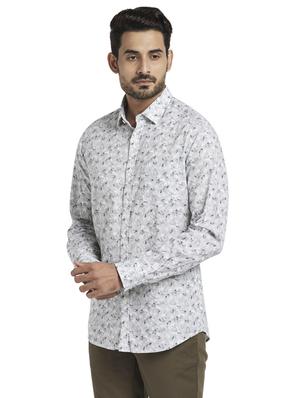 grey printed casual shirt - 17766765 - Standard Image - 2