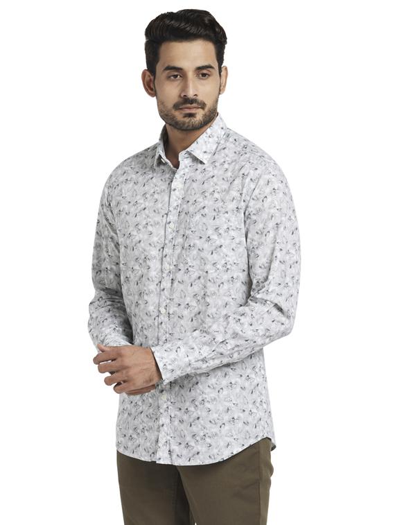 grey printed casual shirt - 17766765 - Zoom Image - 2