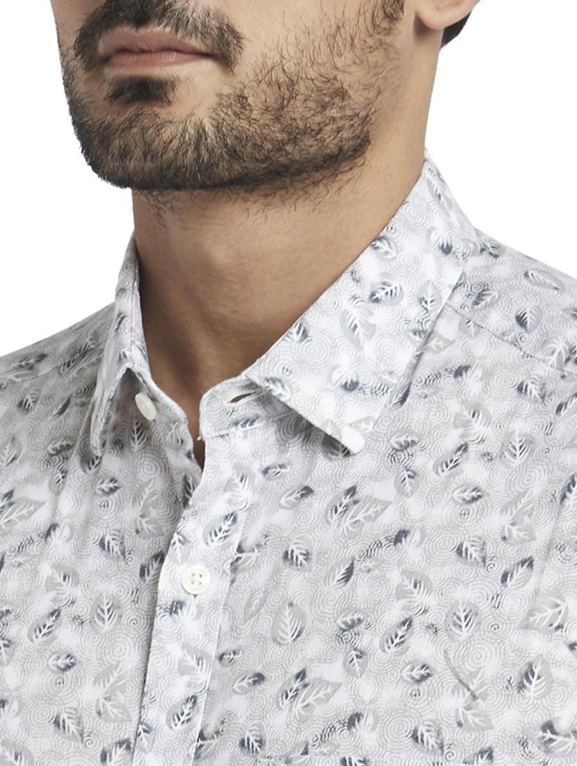grey printed casual shirt - 17766765 - Zoom Image - 5