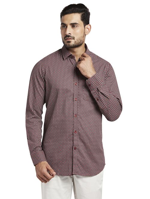 red printed casual shirt - 17766774 - Standard Image - 1