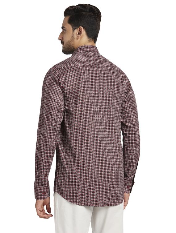 red printed casual shirt - 17766774 - Zoom Image - 3
