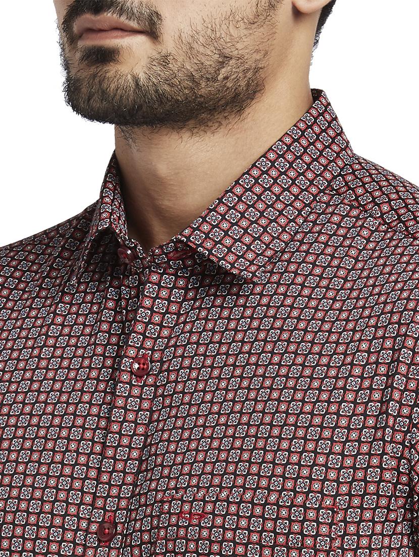 red printed casual shirt - 17766774 - Zoom Image - 5