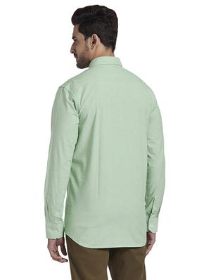 green solid casual shirt - 17766802 - Standard Image - 3