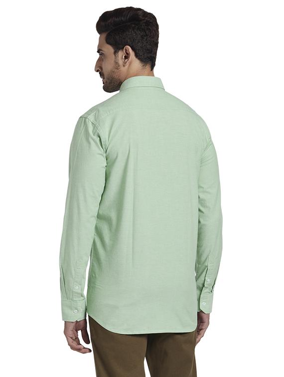 green solid casual shirt - 17766802 - Zoom Image - 3