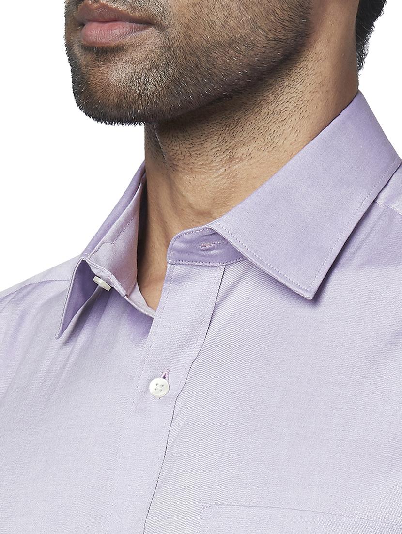 purple solid formal shirt - 17766805 - Zoom Image - 5