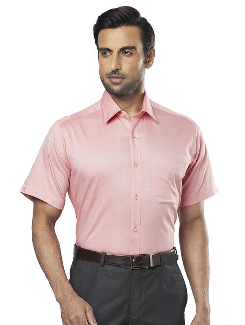 peach self design formal shirt - 17766813 - Standard Image - 1