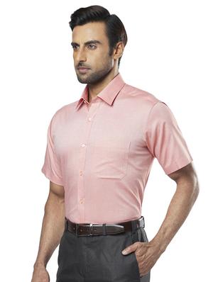 peach self design formal shirt - 17766813 - Standard Image - 2