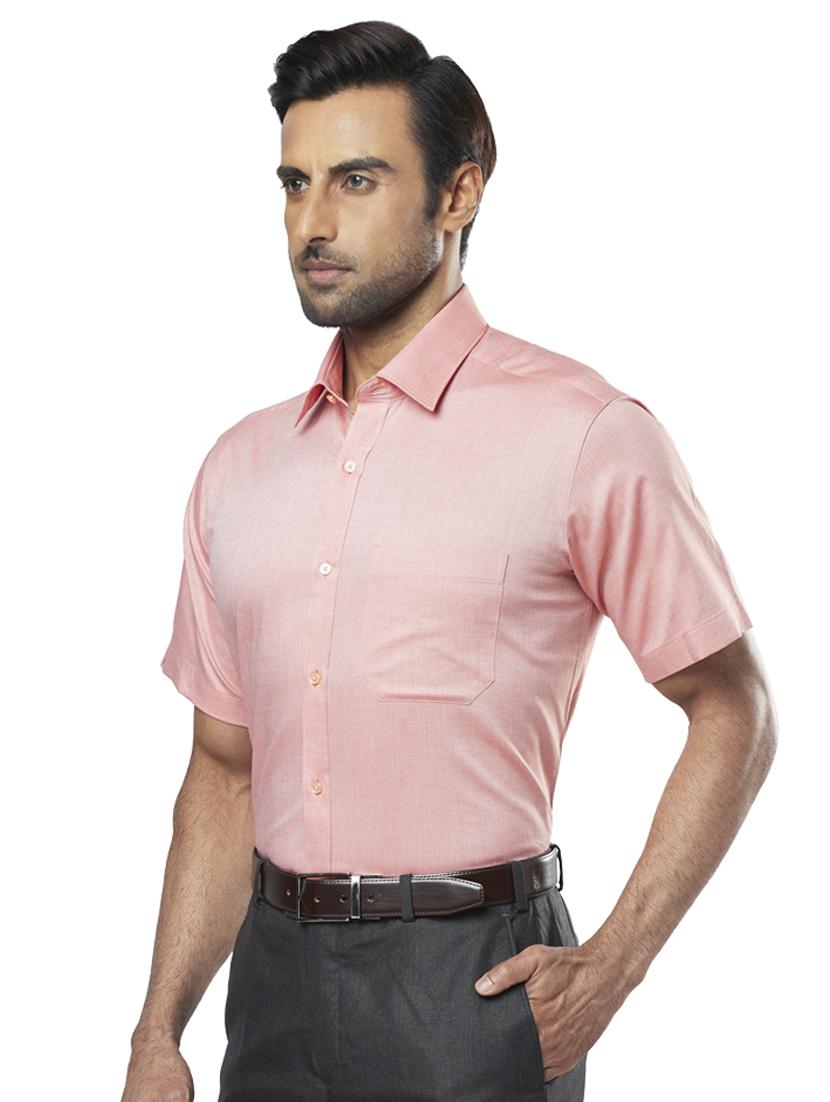 peach self design formal shirt - 17766813 - Zoom Image - 2