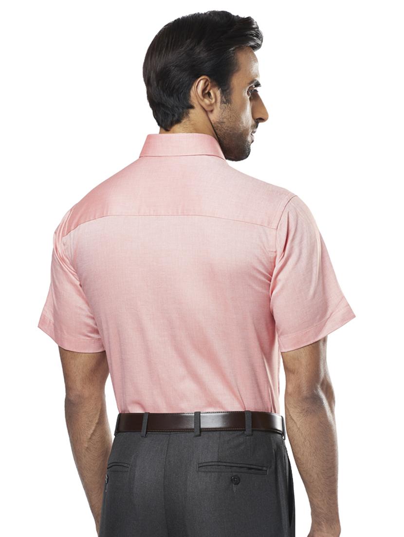 peach self design formal shirt - 17766813 - Zoom Image - 3