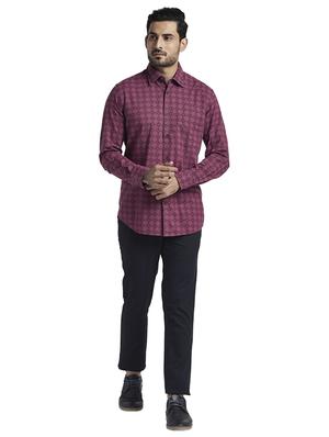 maroon printed casual shirt - 17766814 - Standard Image - 4