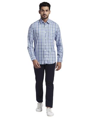 blue checkered casual shirt - 17766816 - Standard Image - 4