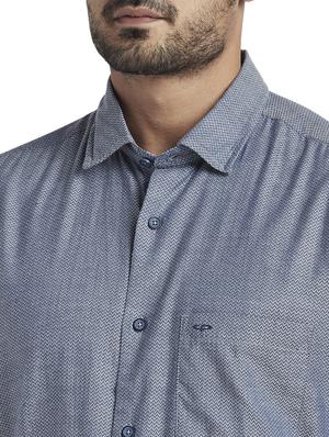 blue solid casual shirt - 17766823 - Standard Image - 5