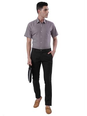 brown checkered formal shirt - 17766829 - Standard Image - 4