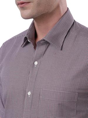 brown checkered formal shirt - 17766829 - Standard Image - 5