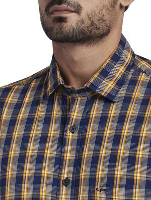 yellow checkered casual shirt - 17766832 - Standard Image - 5