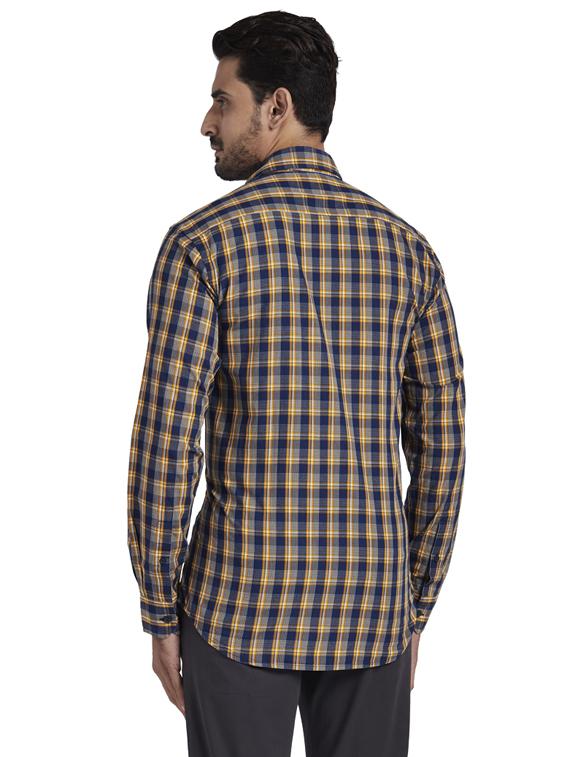 yellow checkered casual shirt - 17766832 - Zoom Image - 3
