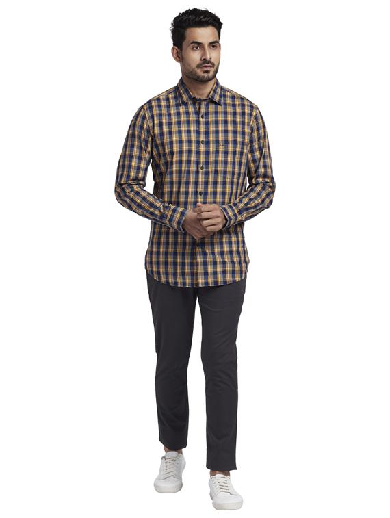 yellow checkered casual shirt - 17766832 - Zoom Image - 4
