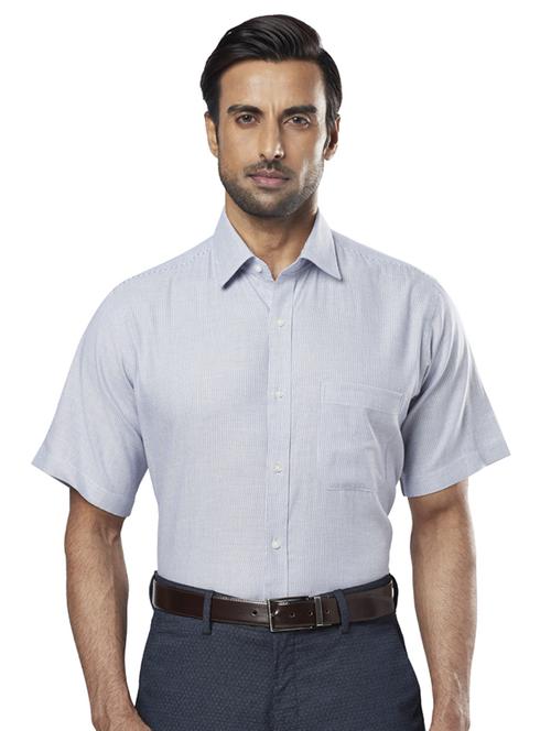 blue printed formal shirt - 17766834 - Standard Image - 1