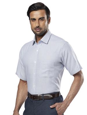 blue printed formal shirt - 17766834 - Standard Image - 2
