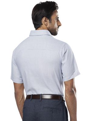 blue printed formal shirt - 17766834 - Standard Image - 3