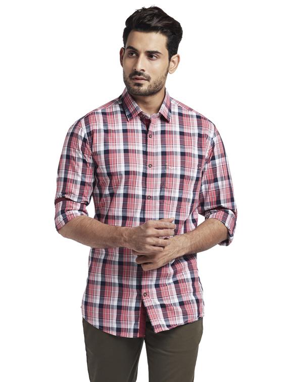 pink checkered casual shirt - 17766842 - Zoom Image - 1