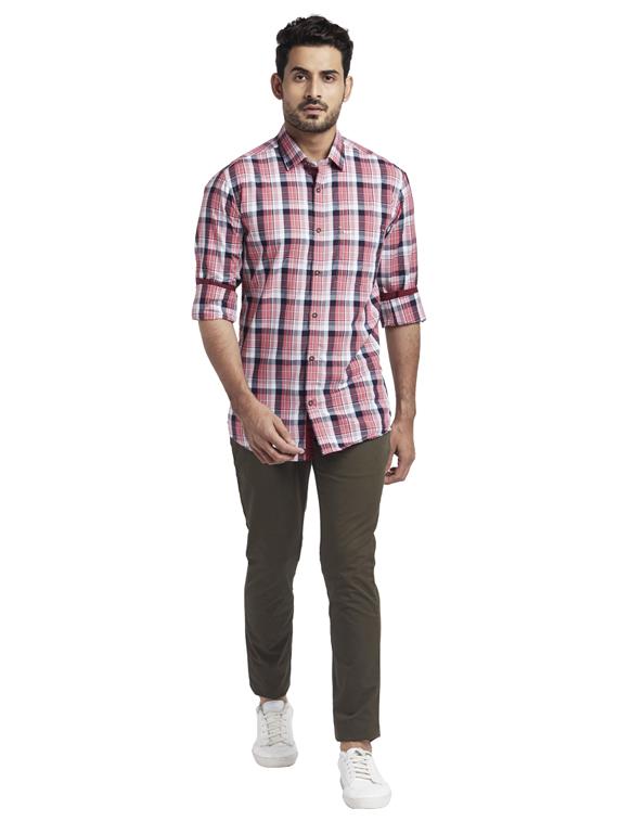 pink checkered casual shirt - 17766842 - Zoom Image - 4