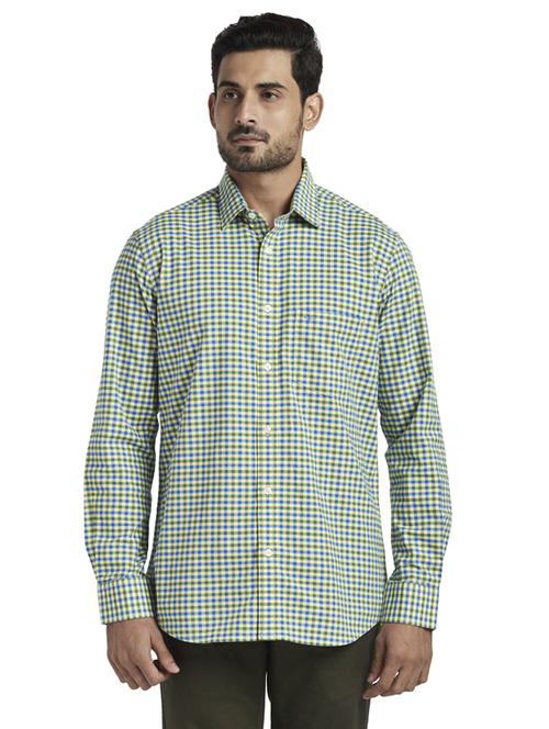 green checkered casual shirt - 17766853 - Standard Image - 1