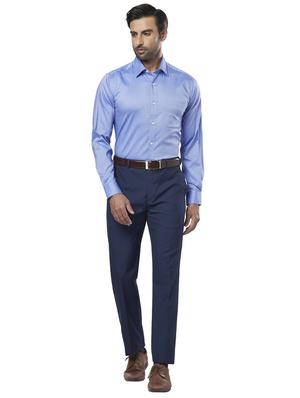 blue solid formal shirt - 17766854 - Standard Image - 4