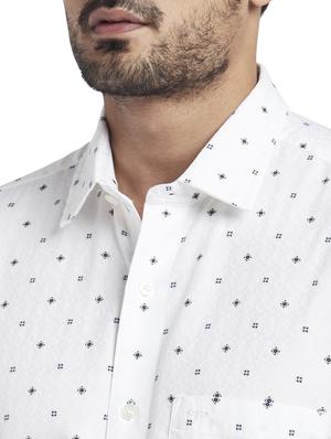 white printed casual shirt - 17766855 - Standard Image - 5