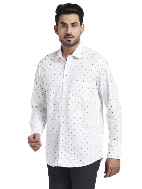 white printed casual shirt - 17766855 - Zoom Image - 2
