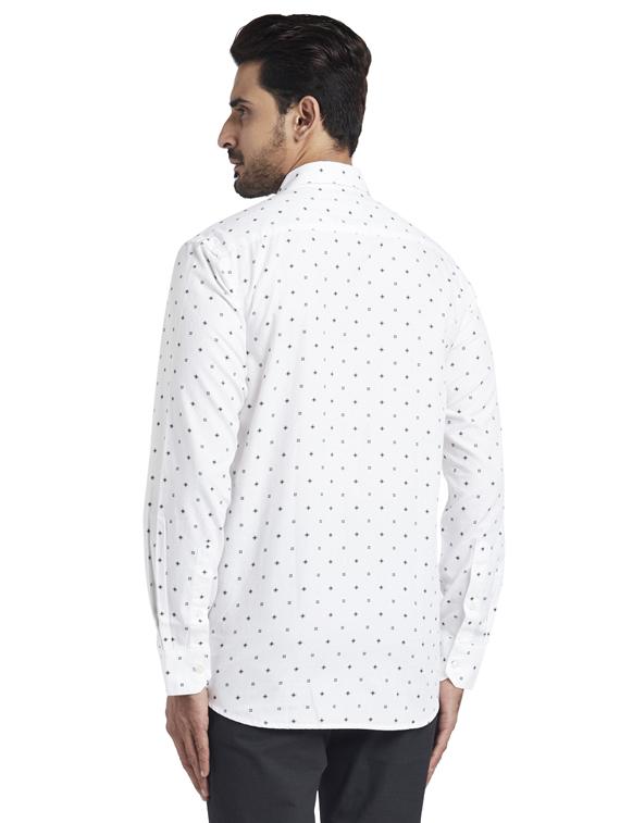 white printed casual shirt - 17766855 - Zoom Image - 3