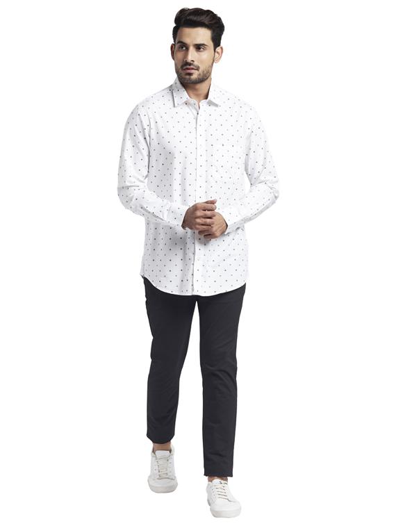 white printed casual shirt - 17766855 - Zoom Image - 4